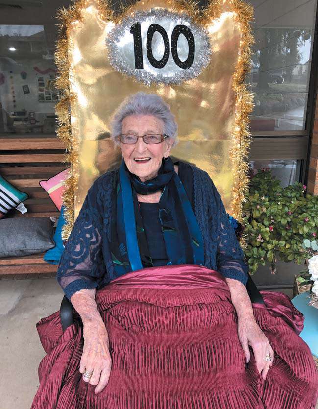 Joyce Abra on her 100th birthday